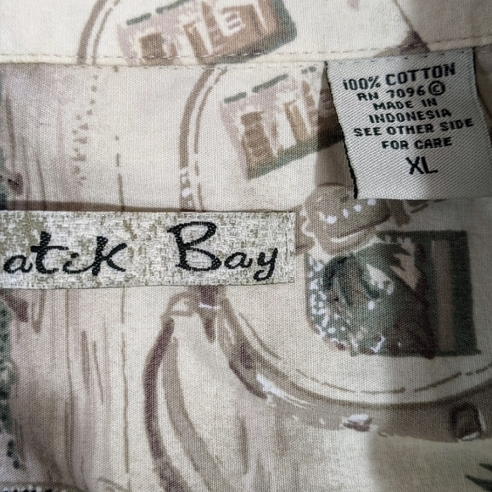 Batik Bay men's Hawaiian shirt Palm Tree Tropical beach vacation size XL - Picture 4 of 4